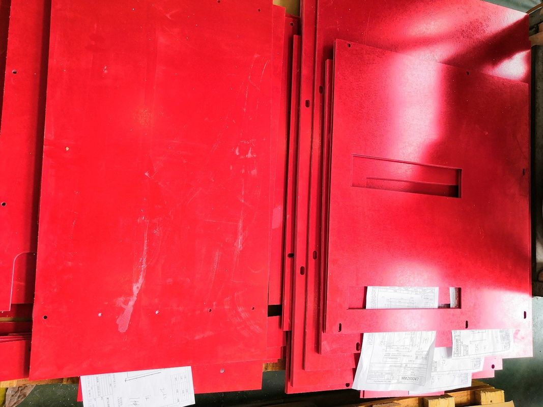 Επεξεργασμένα CNC μέρη φύλλων κόκκινου χρώματος GPO -3 τοποθετημένα σε στρώματα με UL που αναγνωρίζονται